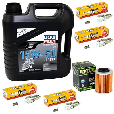 NO-NAME Kit Revisione Per Aprilia RSV 1000 Mille Tuono 2001-05 Olio 4L Filtro Olio Candela