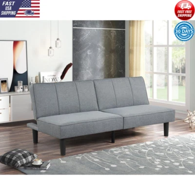 Convertible Sofa Futon High Density Foam Upholstered Modern Design Easy Assembly - Image 1 of 4