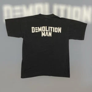 Camiseta De Colección Años 90 Demolición Hombre Película Promo Logo Gráfico Adulto L/XL Negra Desteñida - Imagen 1 de 5