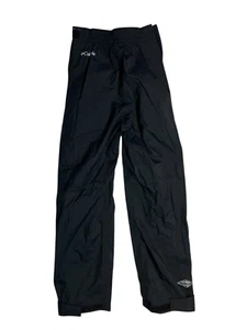 COLUMBIA Black Nylon RAIN PANTS Windbreaker Outdoor Hike Trail Gear Kid YOUTH S - Picture 1 of 9