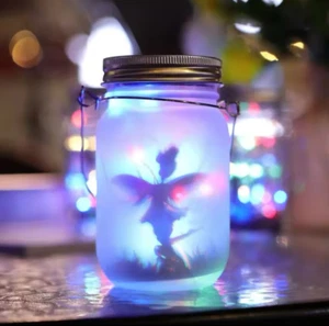 Lichterkette Solar Glas Licht Außen Garten Laterne LED Lichterkette Nachtdeko - Bild 1 von 4