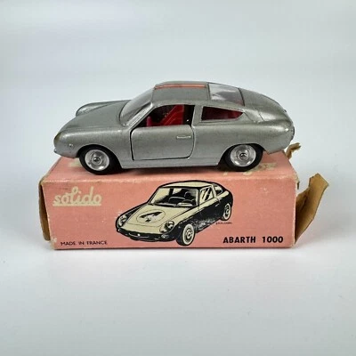 Solido 1/43 vintage 100 series 124 Fiat Abarth 1000 metallic silver boxed - Image 1 of 4