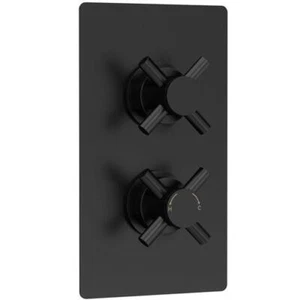Hudson Reed Tec Crosshead Concealed Shower Valve with Diverter Dual Handle - Mat - Picture 1 of 5