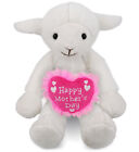 DolliBu Happy Mother's Day Plush Long Leg Lamb With Pink Heart - 10.5 Inches