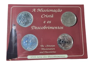 AGE OF DISCOVERIES / 4 SILVER COINS 200 ESCUDO 1997 / THE CHRISTIAN MISSIONATION - Picture 1 of 10