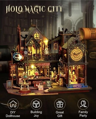 DIY Miniature House Kit Holo Magic City Mini Doll House Building Kit Halloween - Image 1 of 4