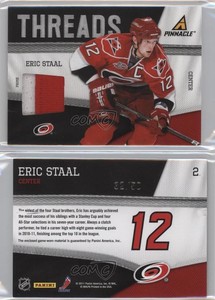 2011-12 Pinnacle Threads Prime /50 Eric Staal #2