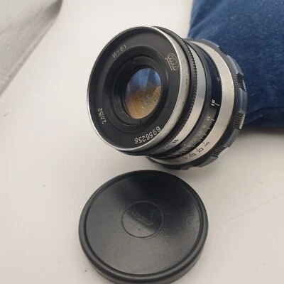 Lente Industar 61 2.8/52mm era soviética m39 lente zebra para câmera RF 35mm Fed Zorki - Imagem 1 de 4