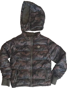 Champion Athletic Wear Boy's Camo Puff Removable Hood Polyester Jacket size 7 - Picture 1 of 9