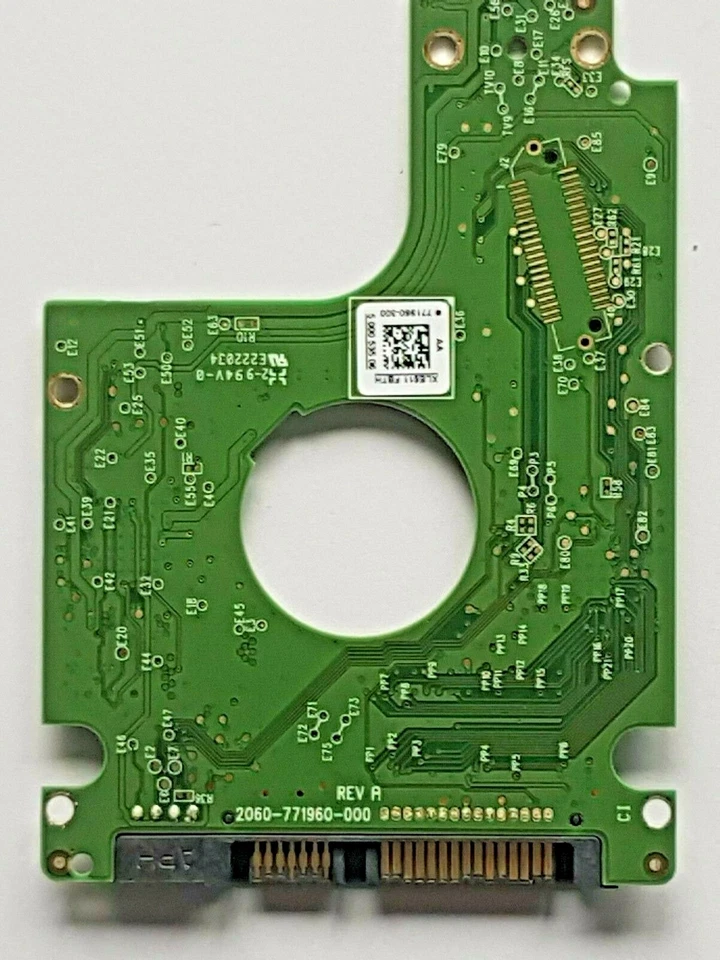PCB Contrôleur WD10JPVT WD10JPVX WD10JUCT Dur Electronique 2060-771960-000 - Image 1 of 1