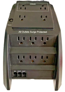 ULTRA 10 OUTLET Switched SURGE PROTECTOR 120vac 15A 1800W Rated 500V protection - Picture 1 of 5