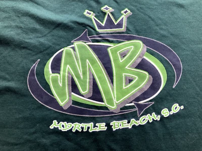 Vintage Y2K Myrtle Beach South Carolina JNCO Jeans Tourist Souvenir T-shirt XL - Image 1 of 4