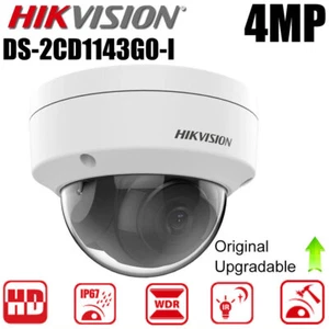 Hikvision DS-2CD1143G0-I 4MP Fixed Dome IR Netzwerk Nachtsicht PoE CCTV Kamera - Picture 1 of 12