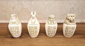 A Complete Set of Canopic Jars Depicting the Four Sons of the God Horus - Picture 1 of 7