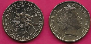 AUSTRALIA 1 DOLLAR 2009-S UNC 1 YEAR TYPE,60Ann AUSTRALIA CITIZENSHIP,PORTRAITS - Picture 1 of 1