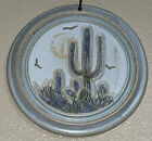 7” Round Saguaro Cactus Desert Ceramic Wall Hanging Decor