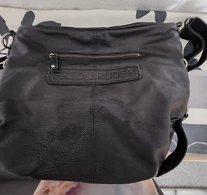 Umhängetasche, Handtasche Fred`s Bruder echt Leder schwarz - Bild 1 von 9