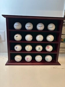 Holz Stand/Wand 16 Golfbälle Holz Vitrine Regal Regal mit Bällen - Bild 1 von 6