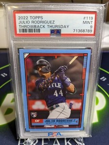 2022 Topps Throwback Thursday Terminator JULIO RODRIGUEZ RC #119 | PSA9 Mariners
