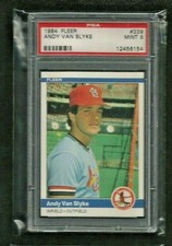 Andy Van Slyke 1984 Fleer Rookie RC #339 PSA 9 MINT Pirates ALL-STAR GOLD GLOVER