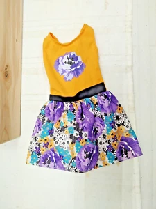 Vestido de fiesta con flores de 12 pulgadas ropa para muñecas se adapta a la mayoría de las muñecas de niñas de 12" - Imagen 1 de 8