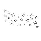 24 Pcs Hollow Star Mirror Wall Stickers For Kids Rooms Home Decor Modern Decals