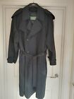 Mens DannimacTraditional Double Breasted Navy Long Trench Coat SizeUK46 VGC Used