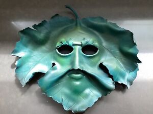 Handmade Signed Larry Wood Design Leather Mask - Renaissance Festival