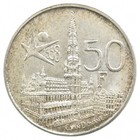 SILVER WORLD Coin 1958 Belgium 50 Francs World Silver Coin 214