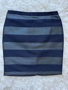 Tommy Hilfiger Above Knee Pencil Skirt Size 2 Navy Blue Sparkle Stripe New w/Tag - Picture 1 of 6