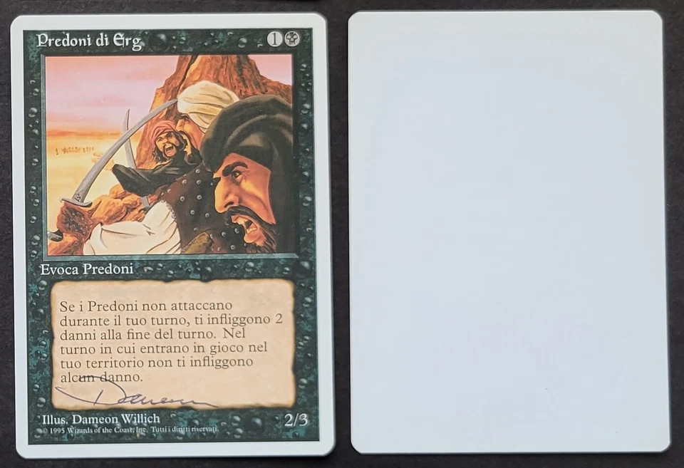 SIGNED MtG Magic D Willich Artist Proof _ Italian 4E Fourth _ ERG RAIDERS _1/50! - Image 1 of 1