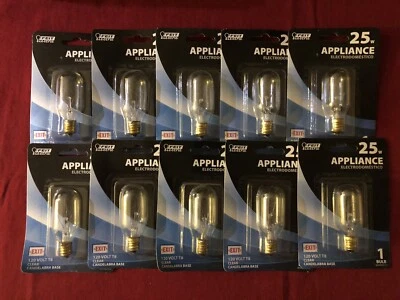 10 pk Feit Electric 25 Watt Clear T8 Tubular Appliance Bulbs Intermediate Base - Image 1 of 2