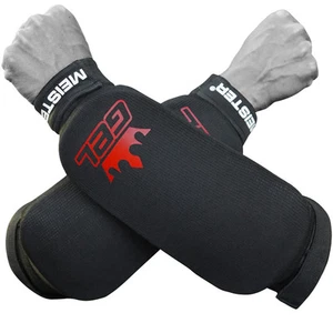 MEISTER FOREARM GUARDS w/ GEL PADDING - Muay Thai MMA Karate Arm Krav Maga Pads - Picture 1 of 4