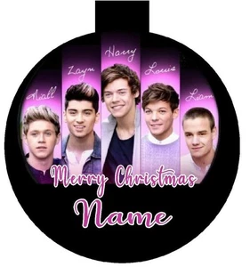 ONE DIRECTION personalisierter Weihnachtsschmuck #15 beliebiger Name - Nachricht 2-seitiger Druck - Bild 1 von 6