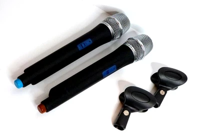 TWO VOCOPRO UHF-8800 Wireless Microphones S619.12MHz & R614.15MHz Voco Pro - Image 1 of 3