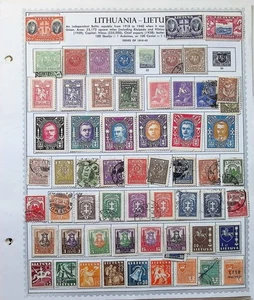 Litauen Sammlung auf Albumseiten 1919-1940 - Bild 1 von 13