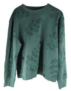 Disney Damen-Sweatshirt groß Rundhalsausschnitt grün Pilz neu mit Etikett - Bild 1 von 8
