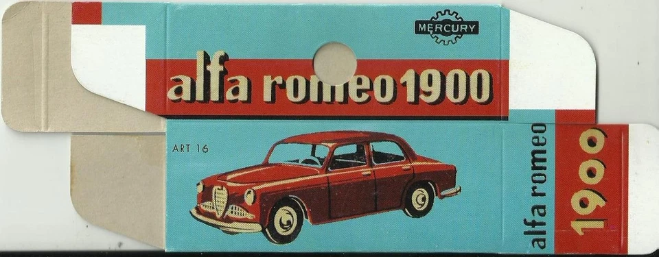 0042v. MERCURY 1/48- Scatola replica Mercury per Replica box for:ALFA ROMEO 1900 - Immagine 1 di 1