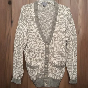 Vintage M Lord & Taylor Kensington Herren 100 % Seide VNeck Strickjacke Mr. Rogers Dad - Bild 1 von 12