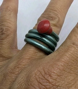 Fabulous Vintage Aluminium Knitting Needle Ring Sz7 .Rb21 - Picture 1 of 4