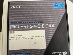 MSI PRO H610M-G DDR4 LGA 1700 MicroATX Intel Motherboard - Photo 1/3