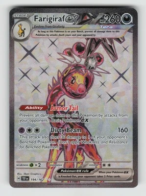 Pokemon - Farigiraf ex - 194/162 SV05: Temporal Forces - Ultra Rare - NM - Image 1 of 2