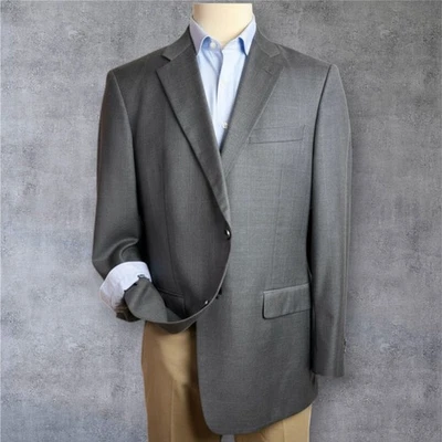 JOHN NORDSTROM Mens Blazer 46L WOOL Gray/Blue Sport Coat Two Button Suit Jacket - Image 1 of 4