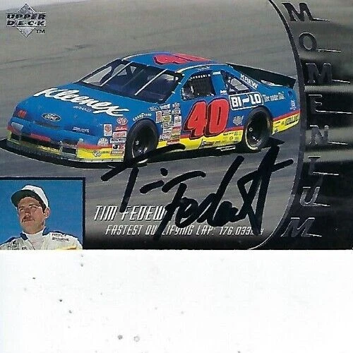 TIM FEDEWA SIGNED 1997 UPPER DECK RACING #99 - NASCAR - Image 1 of 1