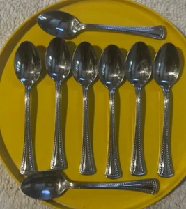 8 Suppenlöffel Hampton Silberschmiede BLENDEN Edelstahl 18/10 Seil Besteck Korea - Bild 1 von 5