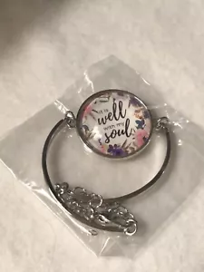 It Is Well With My Soul Armband Silberplatte verstellbar Karabinerverschluss Anhänger - Bild 1 von 1