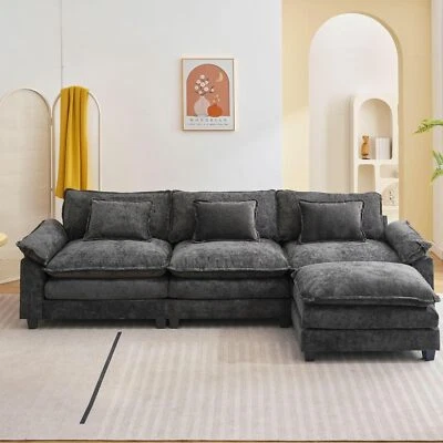 Sofá seccional moderno estofado sofá namoradeira sofás com chaise para sala de estar - Imagem 1 de 4