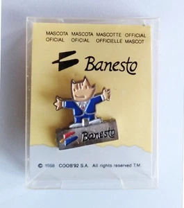 1992 Barcelona Olympic Games Mascot Cobi Banesto Cycling Pin on Original Card - Picture 1 of 1