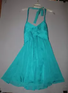 THE LIMITED size 4 Teal Event dress Little Formal halter top style with tie - Picture 1 of 8