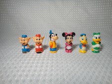 Vintage 1986 Disneyland Playmates Train Play Set Figures Lot of 6